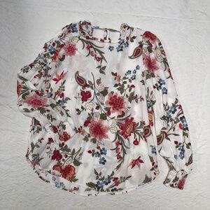Loft long sleeved floral blouse petite